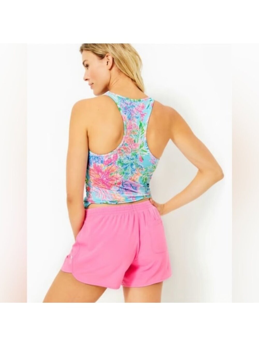 Lilly Pulitzer Shorts Women’s Small Havana Pink Luxletic Boca Chica 4" - Picture 7 of 9